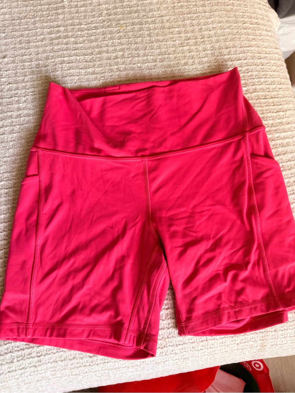 lululemon athletica Bright Pink High-Rise Bike Shorts